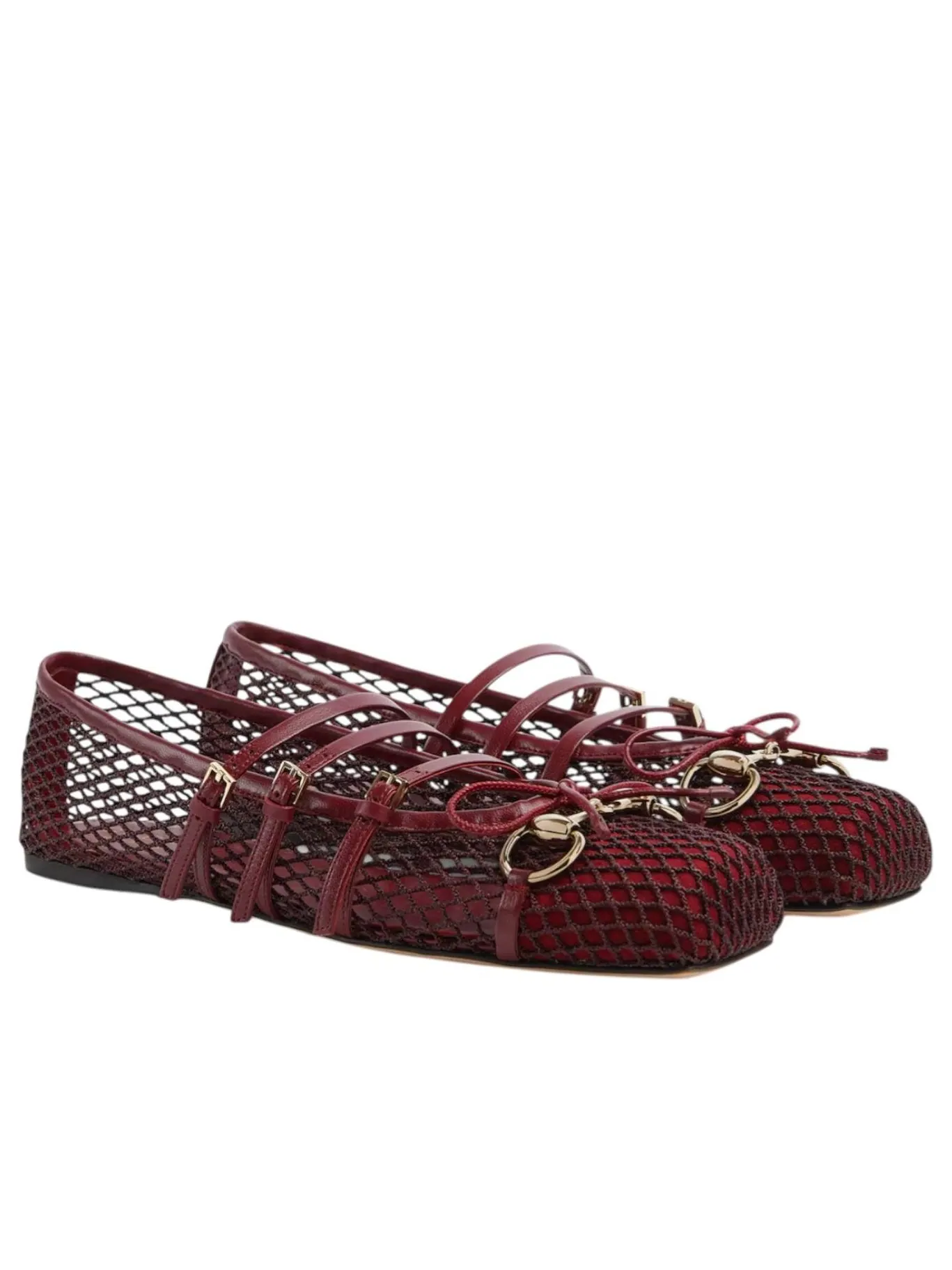 (WMNS) Туфли-балетки Gucci Horsebit 'Rosso Ancora Red Mesh' — изображение 4 из 5, красный