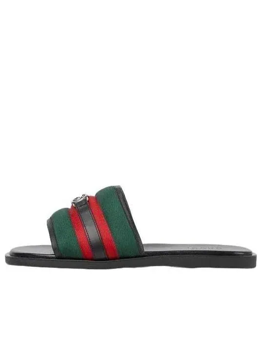 Шлепанцы Gucci 25 Interlocking G, цвет «Черный — изображение 1 из 5