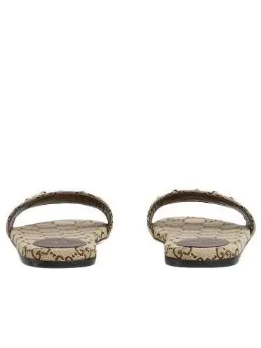 (WMNS) Шлепанцы Gucci 26 с пряжкой Horsebit — изображение 4 из 6, бежевый