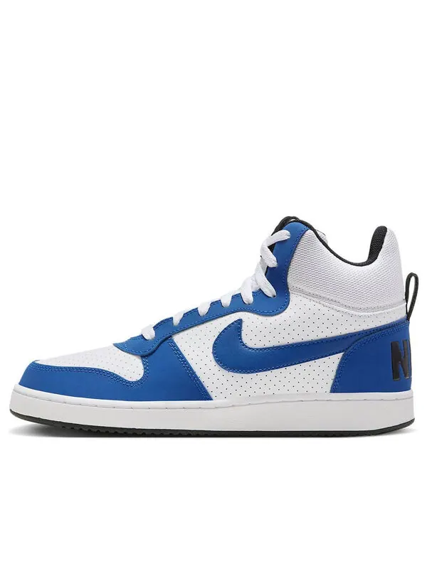 Кроссовки court borough mid 'white blue' Nike — изображение 1 из 4, белый/синий