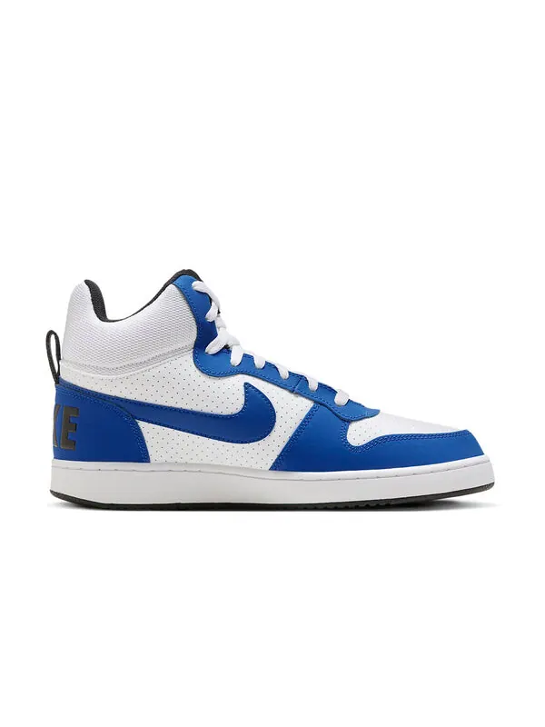 Кроссовки court borough mid 'white blue' Nike — изображение 2 из 4, белый/синий