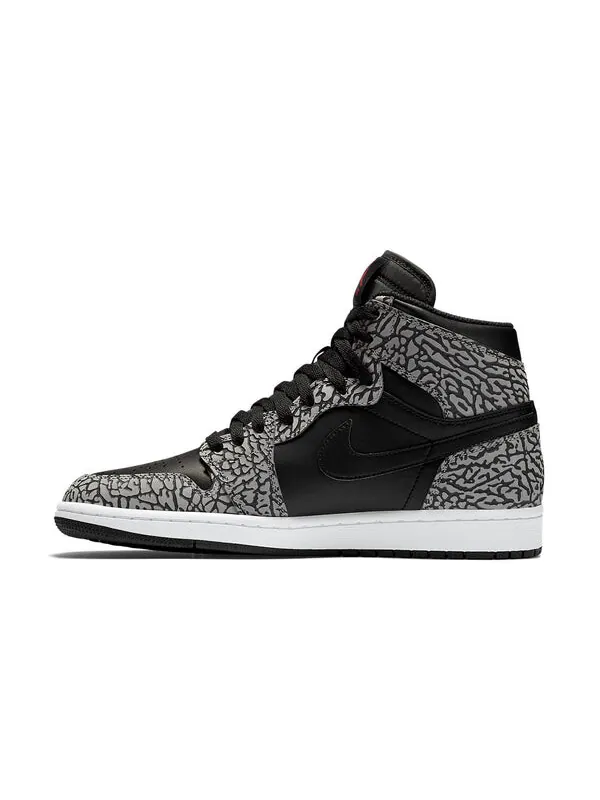 Кроссовки 1 retro high 'black elephant' Air Jordan — изображение 2 из 4, черный/красный