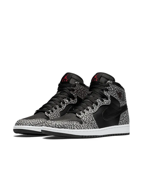 Кроссовки 1 retro high 'black elephant' Air Jordan — изображение 3 из 4, черный/красный