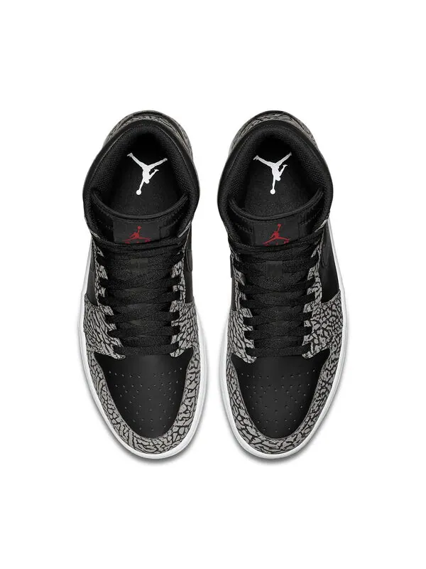 Кроссовки 1 retro high 'black elephant' Air Jordan — изображение 4 из 4, черный/красный