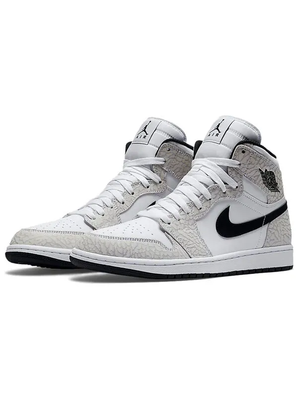 Кроссовки 1 ретро высокие Air Jordan — изображение 3 из 4, белый/белый-черный