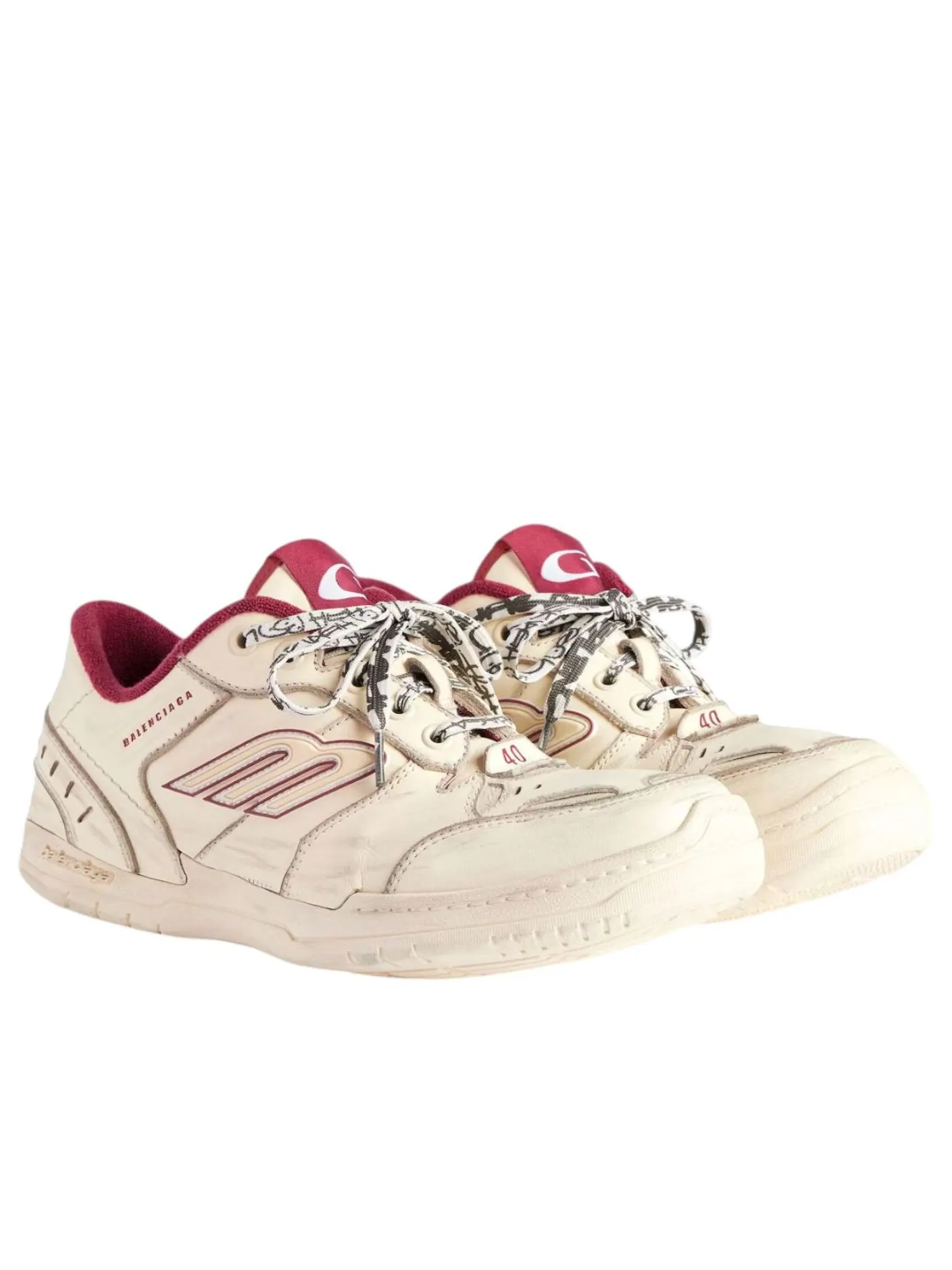 (WMNS) Balenciaga Hamptons Worn-out 'Off White Red' — изображение 2 из 6, белый/красный