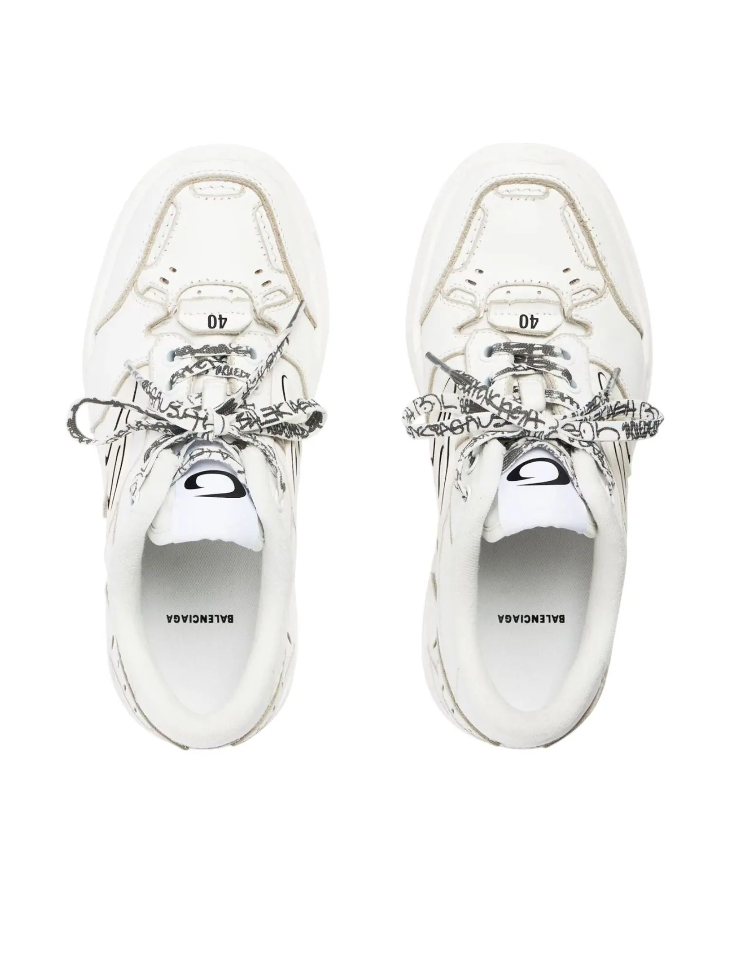 Кроссовки (WMNS) Balenciaga Hamptons Worn-out 'White' — изображение 4 из 6, белый