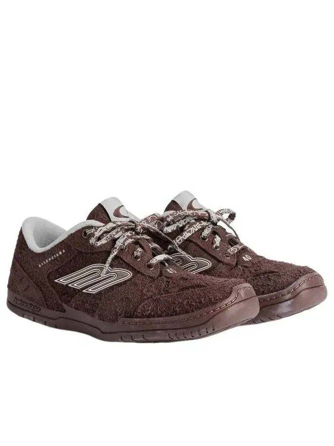 Кроссовки Balenciaga Hamptons из замши — изображение 4 из 7, коричневый