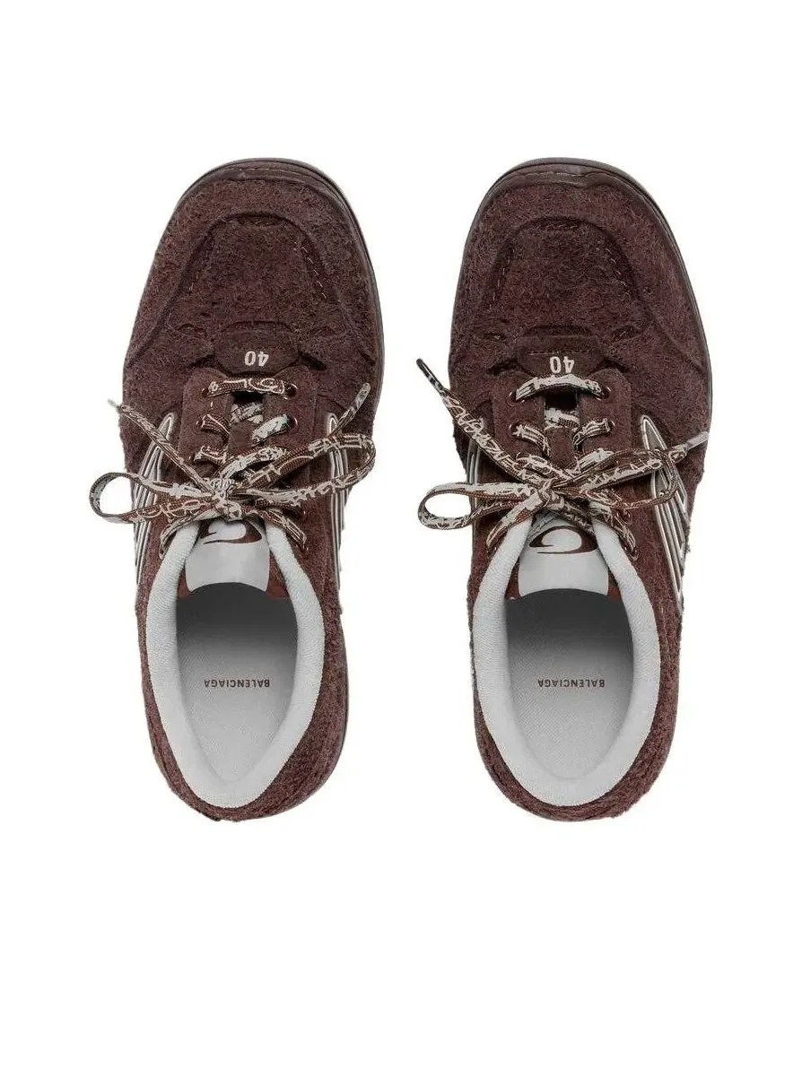 Кроссовки Balenciaga Hamptons из замши — изображение 5 из 7, коричневый