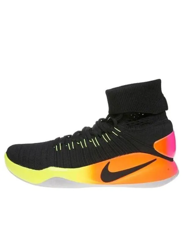 Кроссовки hyperdunk 2016 flyknit Nike — изображение 1 из 4, черный/белый--оранжевый