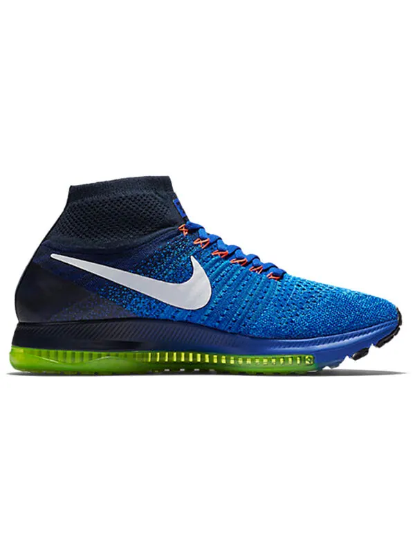 Кроссовки Zoom All Out Flyknit Nike — изображение 2 из 4, черный/синий/зеленый