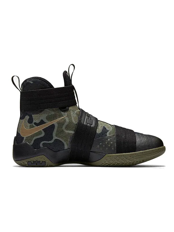 Кроссовки lebron zoom soldier 10 'army camo' Nike — изображение 2 из 4, черный
