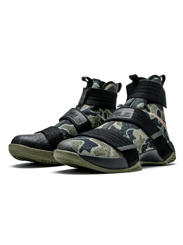 Кроссовки lebron zoom soldier 10 'army camo' Nike — изображение 3 из 4, черный