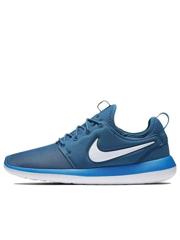 Кроссовки roshe two минималистичные уютные низкие ретро Nike — изображение 1 из 4, синий/белый