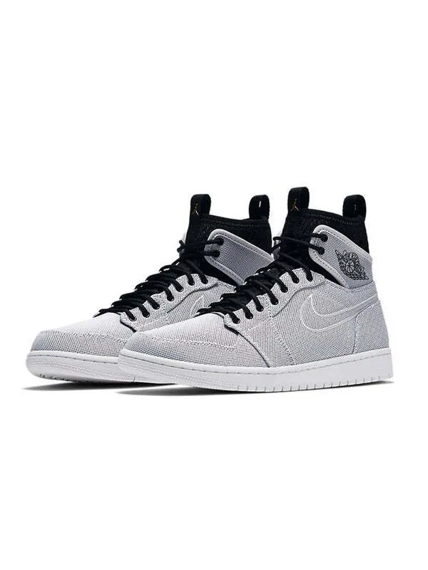 Кроссовки 1 высокие ультра Air Jordan — изображение 2 из 4, белый/платиновый-черный
