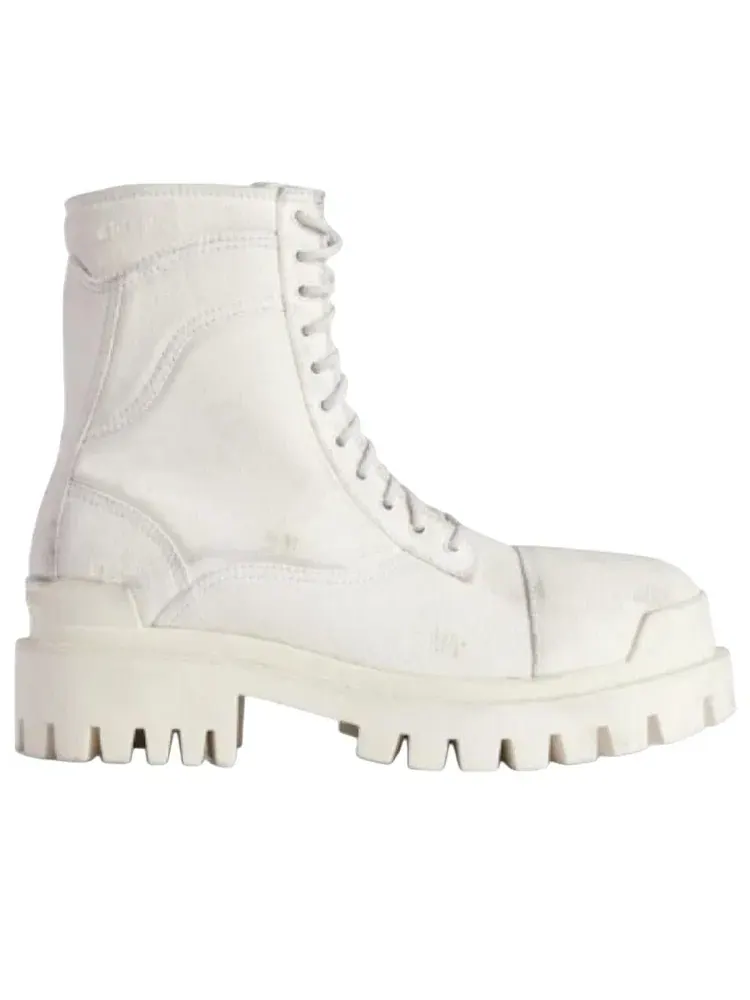 Мужские ботинки с принтом Combat Strike Boot Balenciaga — изображение 2 из 5, белый