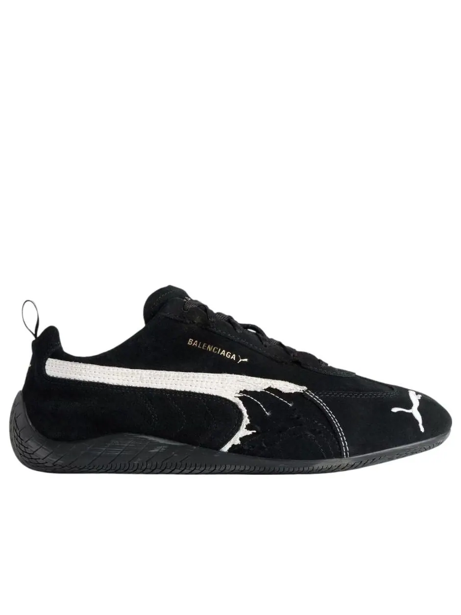 Кроссовки Balenciaga x Puma Speedcat Suede 'Distressed Black White' — изображение 7 из 7, черный