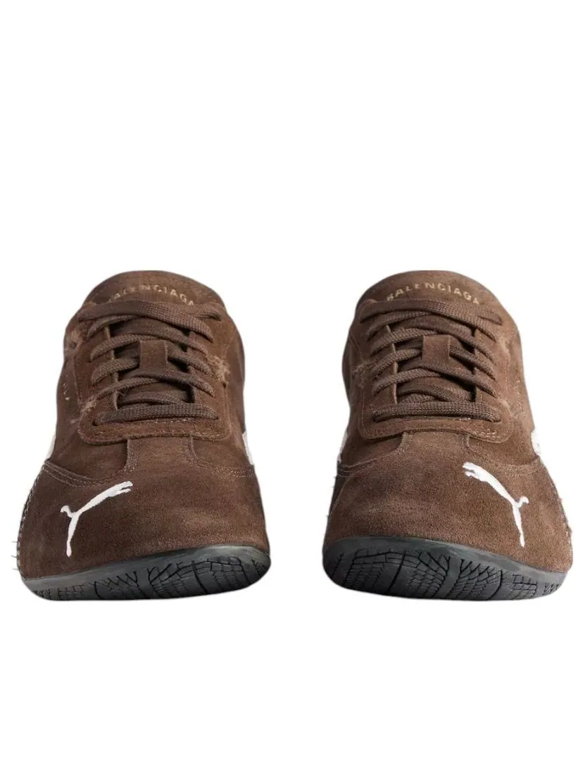 Balenciaga x Puma Speedcat Suede 'Distressed Brown White' — изображение 3 из 7, коричневый/белый