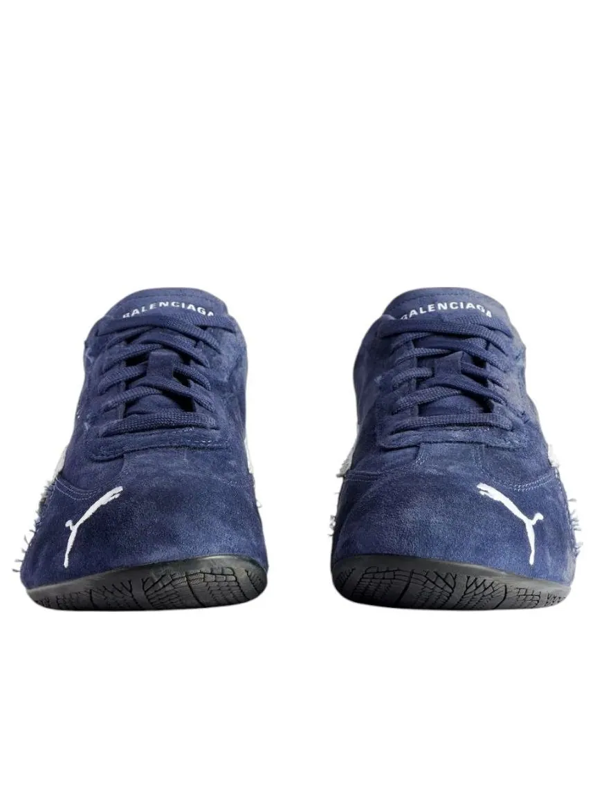 Balenciaga x Puma Speedcat Suede 'Distressed Navy White' — изображение 3 из 7, темно-синий/белый/черный