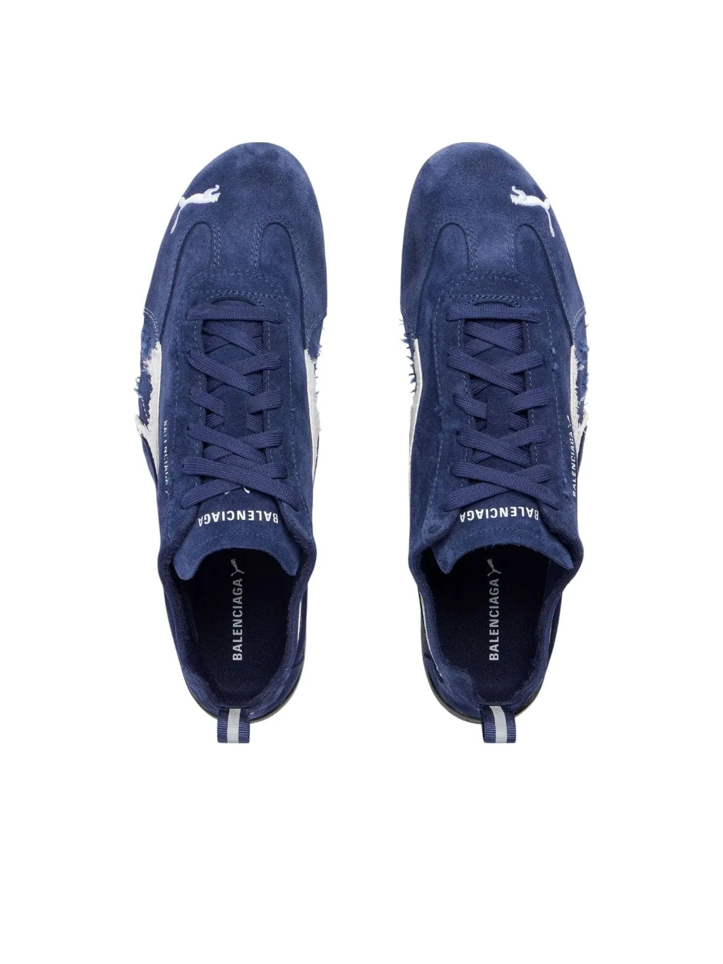Balenciaga x Puma Speedcat Suede 'Distressed Navy White' — изображение 4 из 7, темно-синий/белый/черный