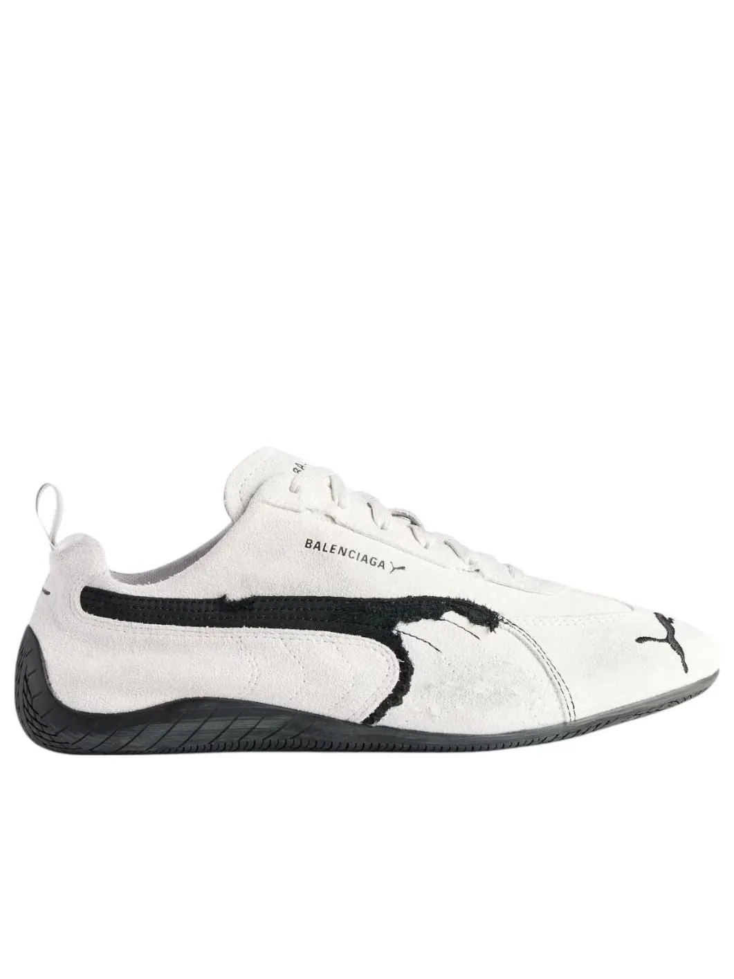 Кроссовки Balenciaga x Puma Speedcat Suede 'Distressed White Black' — изображение 7 из 7, белый