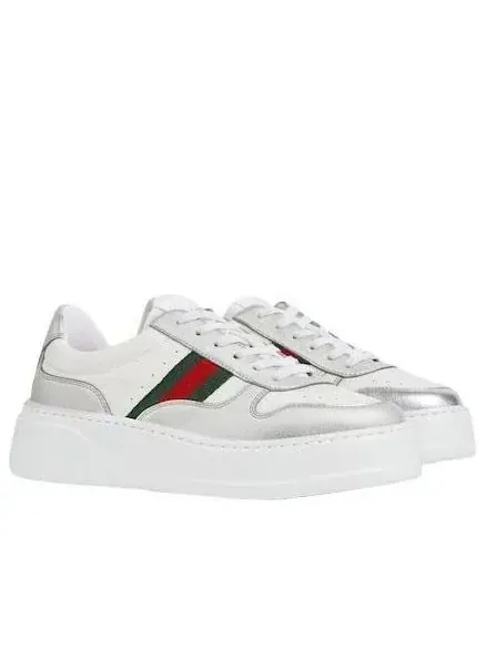 (WMNS) Кроссовки Gucci 26 Chunky Sneaker 'White Silver' — изображение 2 из 6, белый
