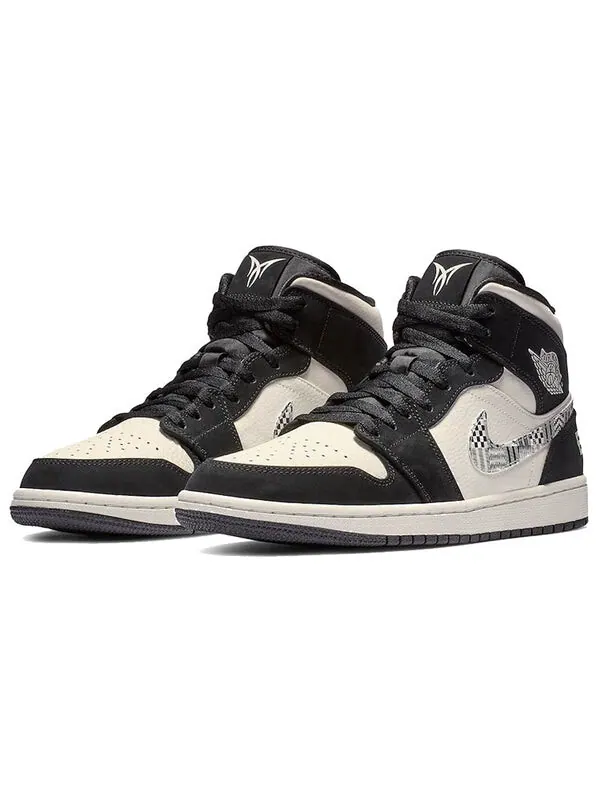 Кроссовки 1 mid melo se Air Jordan — изображение 3 из 4, черный/белый
