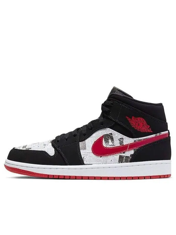 Кроссовки 1 средний размер Air Jordan — изображение 1 из 4, черный/красный/белый