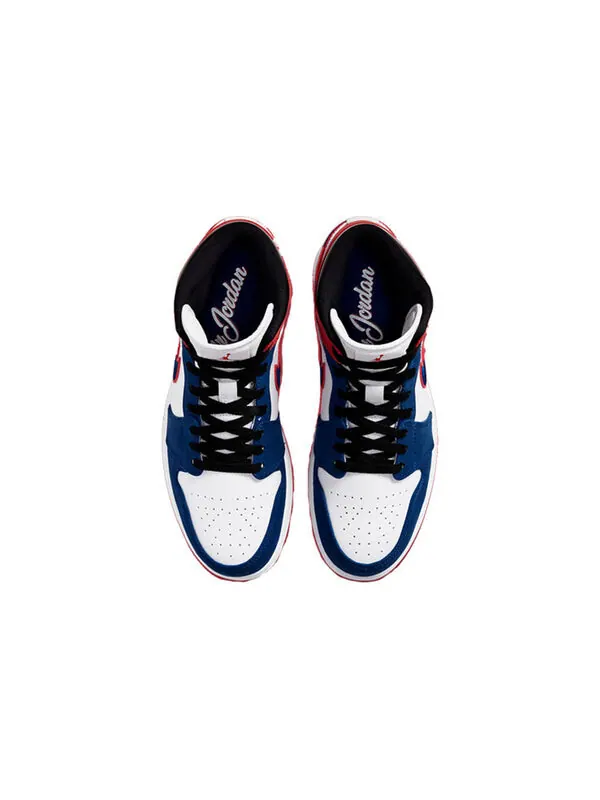 Кроссовки 1 средние Air Jordan — изображение 3 из 4, белый/синий