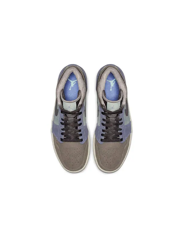 Кроссовки 1 средние Air Jordan — изображение 4 из 4, голубой//серый