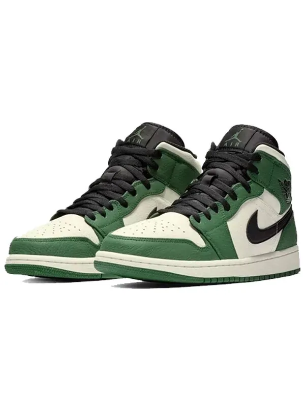 Кроссовки 1 средние Air Jordan — изображение 2 из 4, зеленый/черный