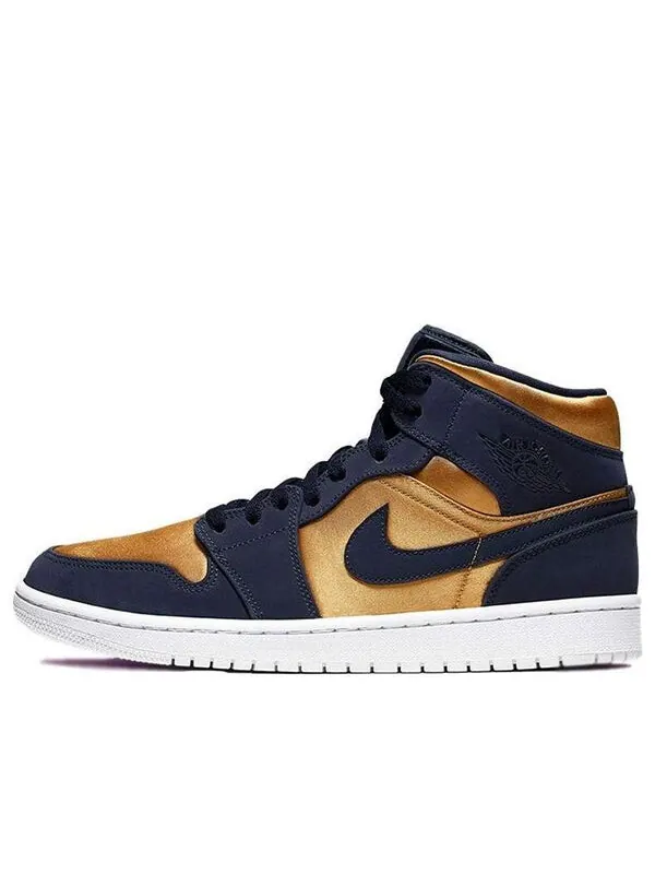 Кроссовки 1 mid se premium 'stain gold' Air Jordan — изображение 1 из 4, фиолетовый--белый
