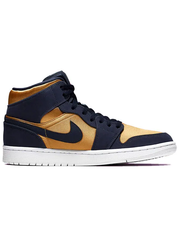 Кроссовки 1 mid se premium 'stain gold' Air Jordan — изображение 2 из 4, фиолетовый--белый