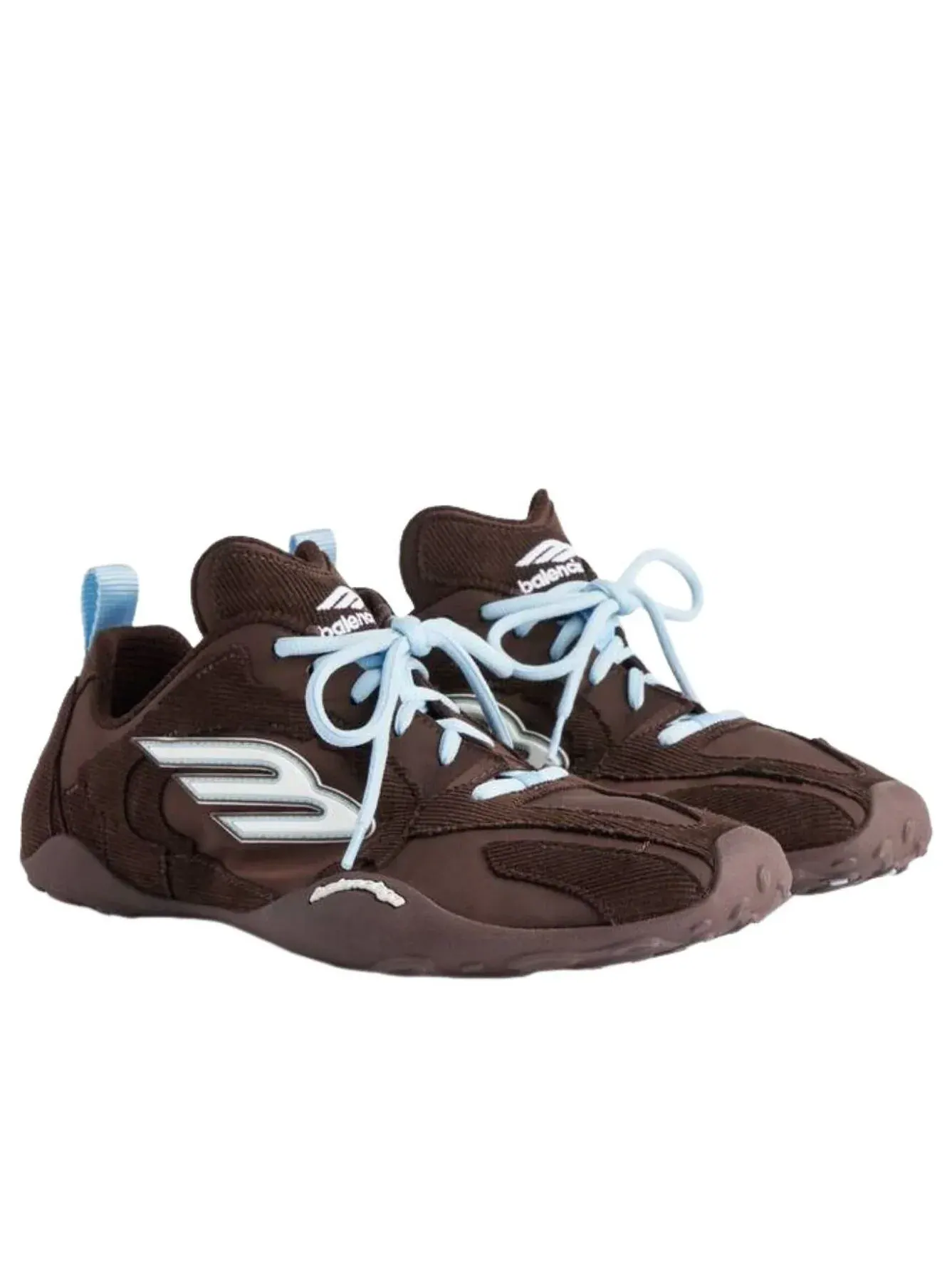 Кроссовки Balenciaga Monday Ultra 'Brown White Light Blue' — изображение 2 из 6, коричневый