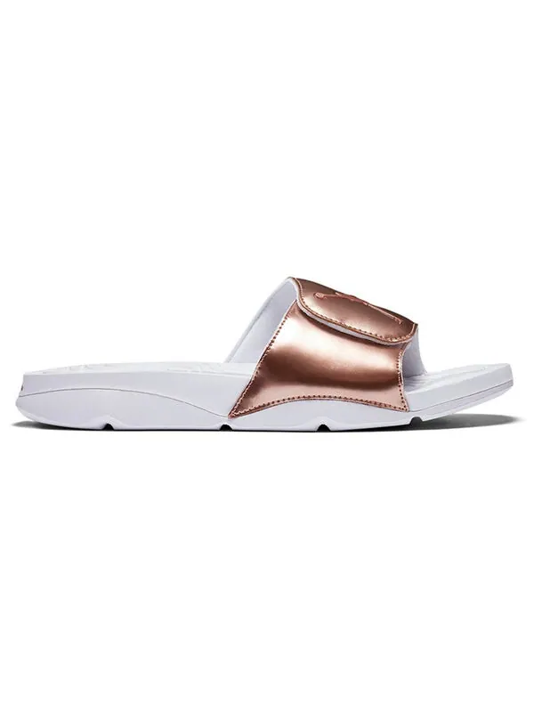 Тапочки hydro 5 'pinnacle bronze' Air Jordan — изображение 2 из 3, золотистый/белый