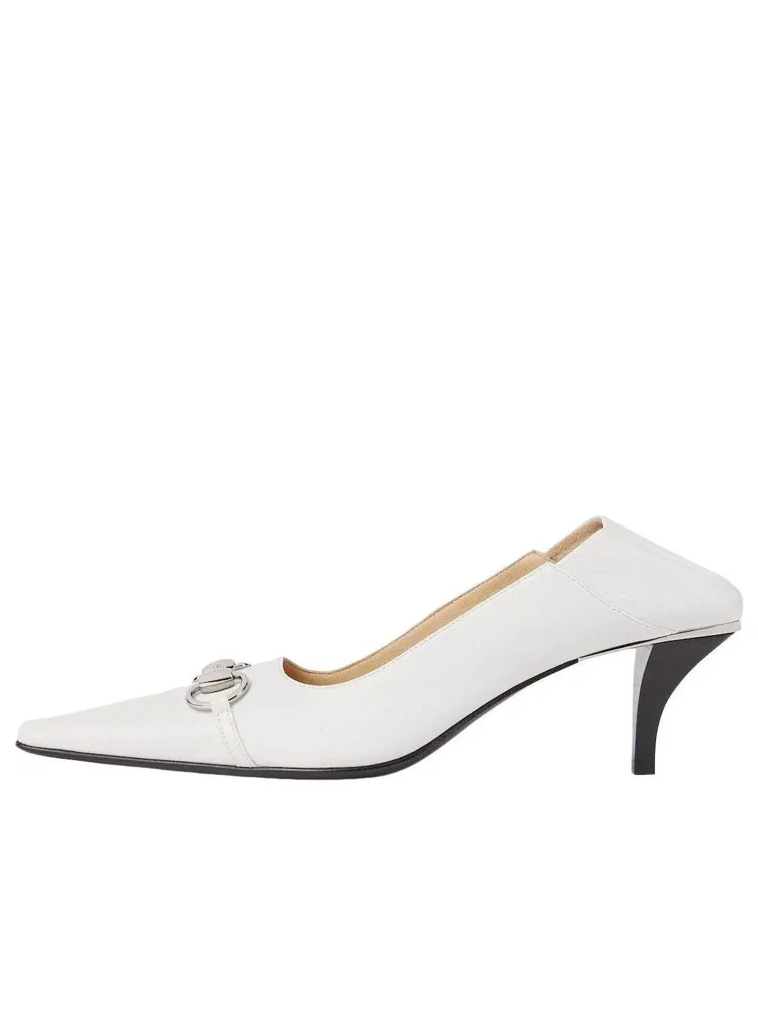 Женские туфли-лодочки на высоком каблуке белые Gucci Vittoria Pump — изображение 1 из 7, белый