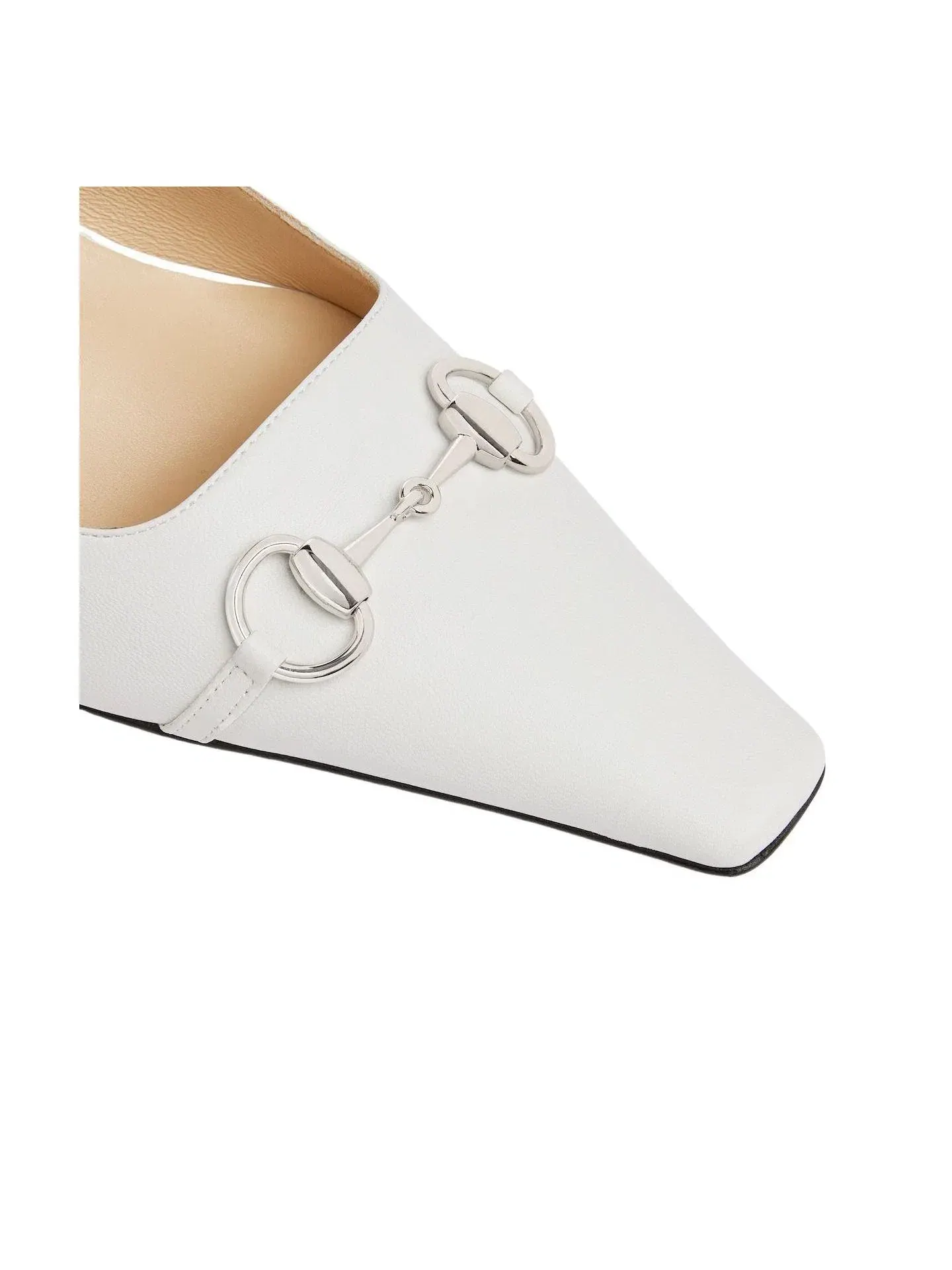 Женские туфли-лодочки на высоком каблуке белые Gucci Vittoria Pump — изображение 6 из 7, белый