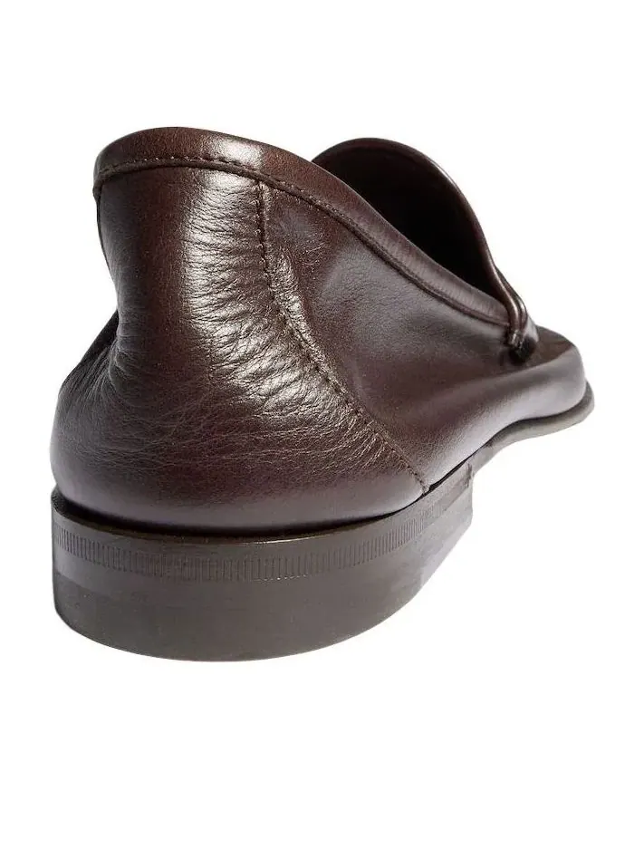 Мужские лоферы без шнуровки из кожи модель Lugano Loafer Gucci — изображение 4 из 5, коричневый