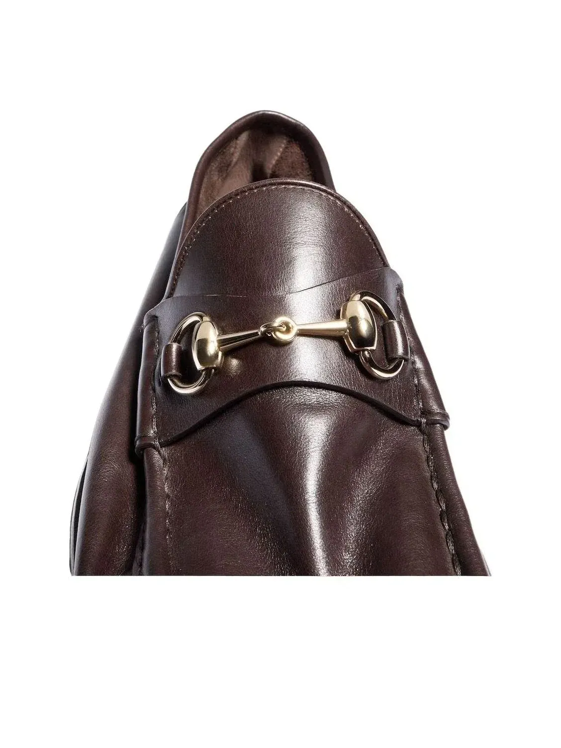 Мужские лоферы без шнуровки из кожи модель Lugano Loafer Gucci — изображение 5 из 5, коричневый