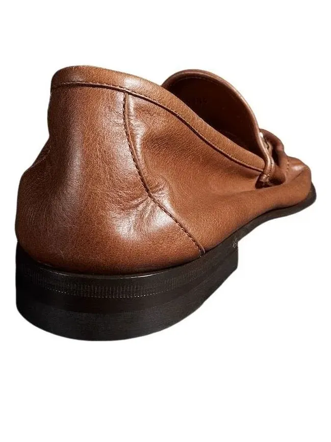 Мужские лоферы из кожи с круглым носком Gucci Lugano Loafer — изображение 7 из 7, коричневый