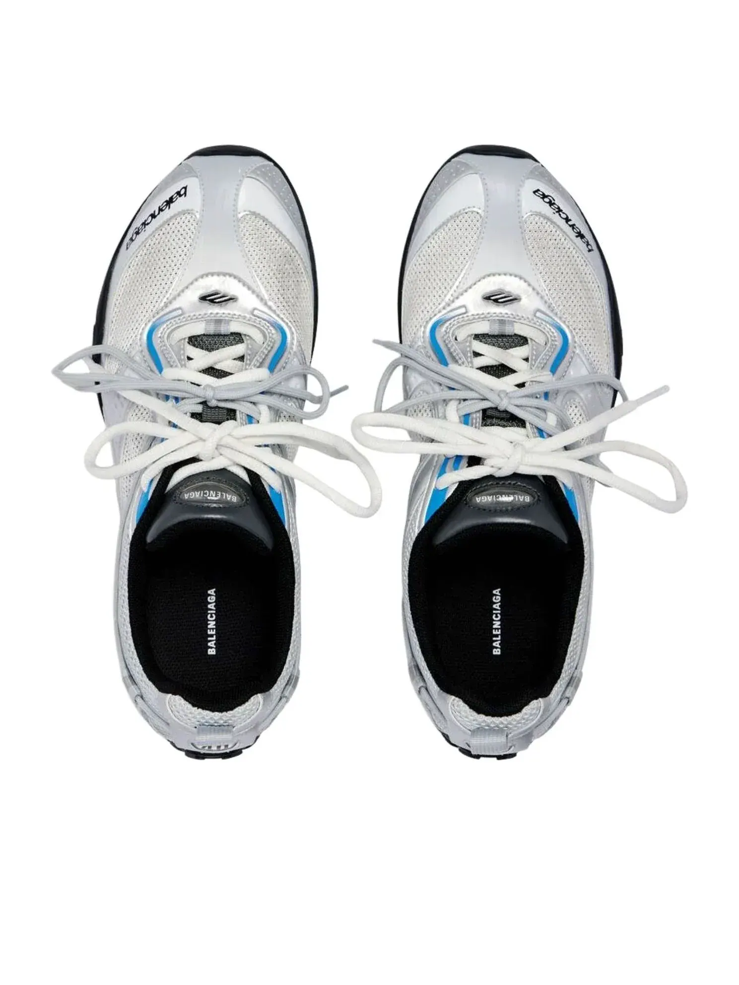 Кроссовки Balenciaga Radar 'White Grey Silver Black Blue' — изображение 2 из 5, серебряный