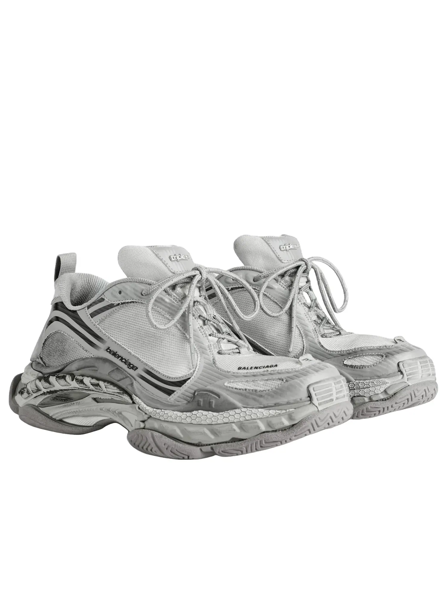 Мужские кроссовки с шнуровкой Triple S.2 Gradient Balenciaga — изображение 3 из 5, серый