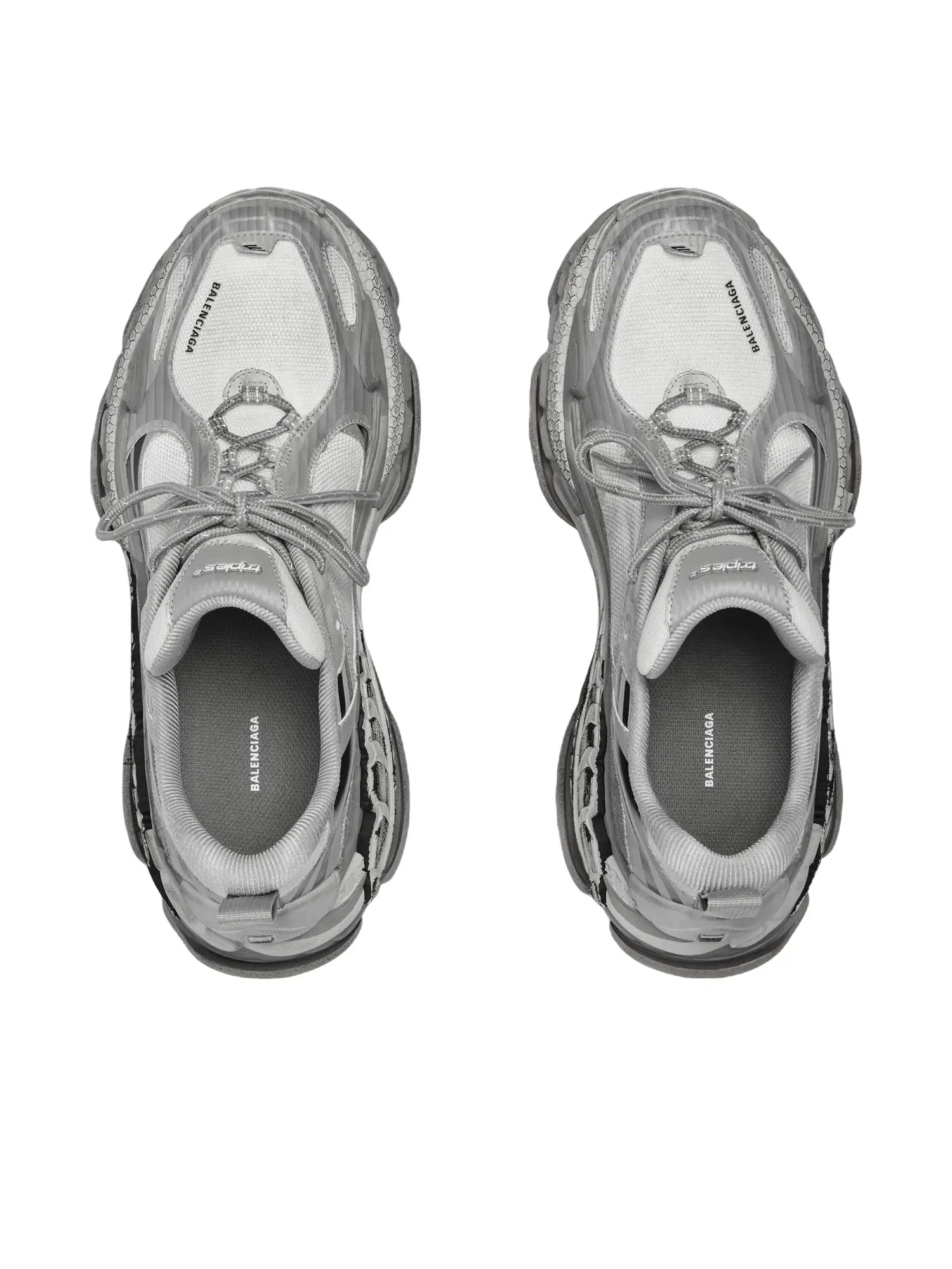 Мужские кроссовки с шнуровкой Triple S.2 Gradient Balenciaga — изображение 4 из 5, серый