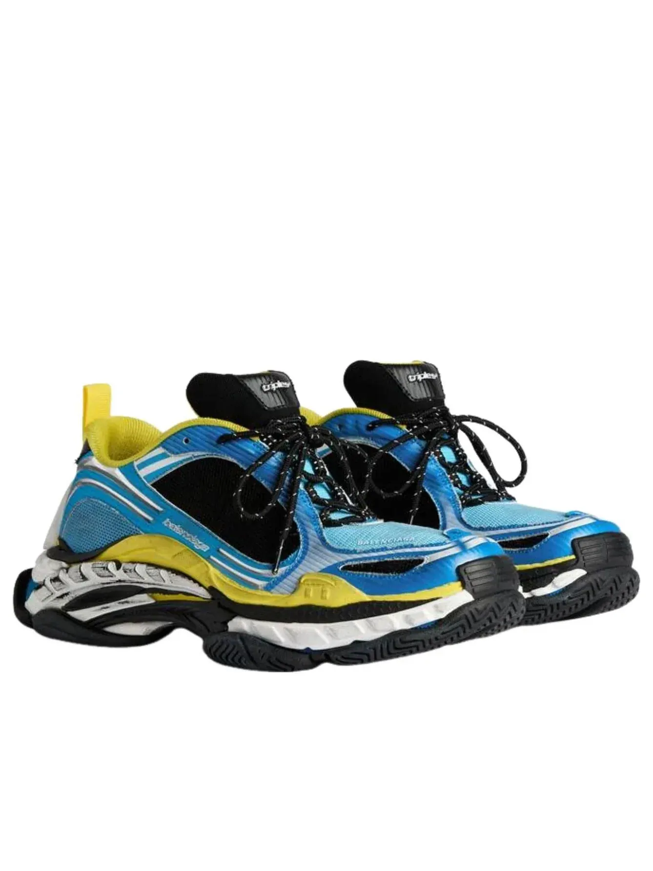 Кроссовки Balenciaga Triple S.2 'Blue White Yellow' — изображение 2 из 6, мульти