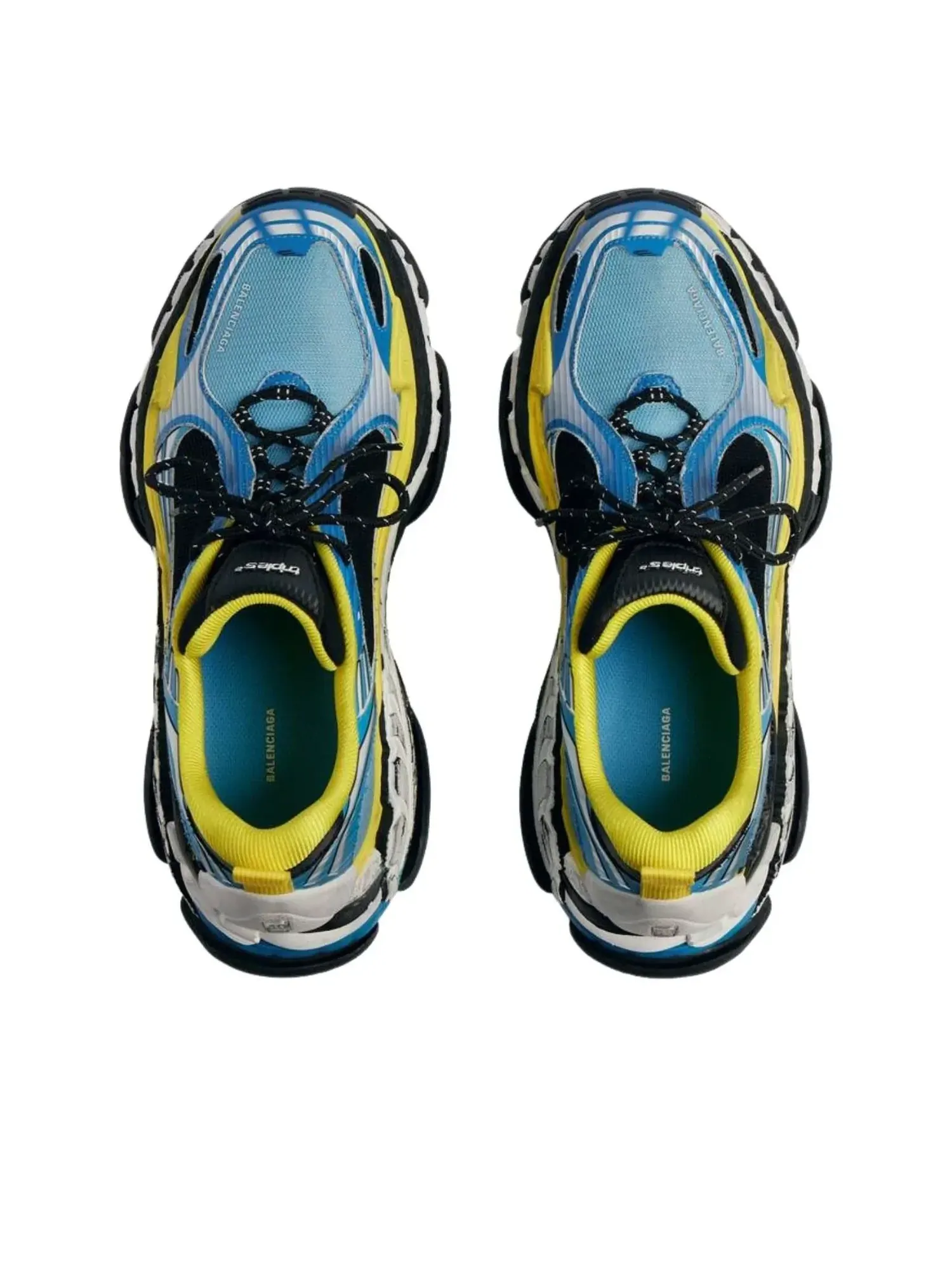 Кроссовки Balenciaga Triple S.2 'Blue White Yellow' — изображение 3 из 6, мульти