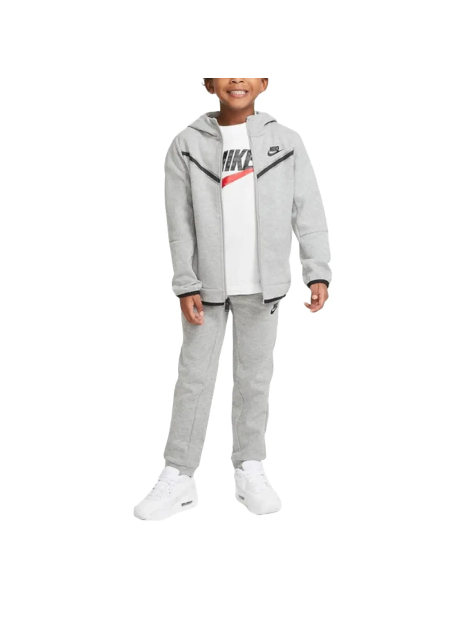 Худи (PS) Nike Tech Fleece Full Zip Hoodie Set 'Dark Grey Heather' — изображение 2 из 2, серый