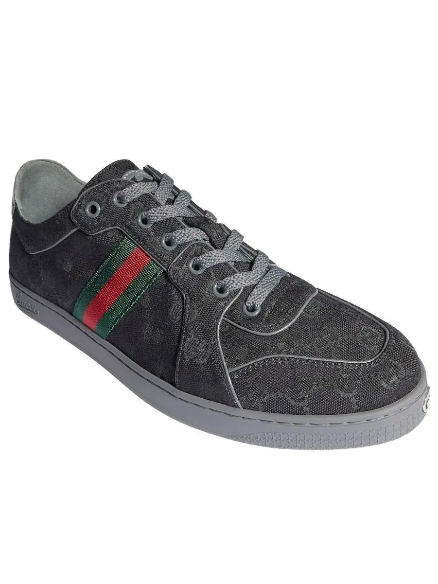 Мужские кеды с низким верхом Gucci Stretch Low-Top Sneaker — изображение 2 из 9, черный