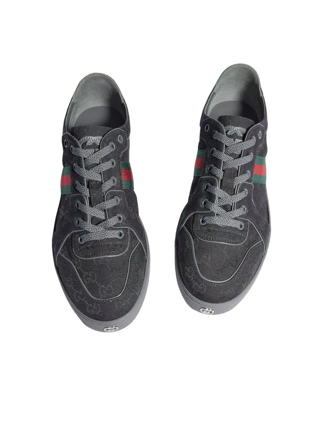 Мужские кеды с низким верхом Gucci Stretch Low-Top Sneaker — изображение 3 из 9, черный