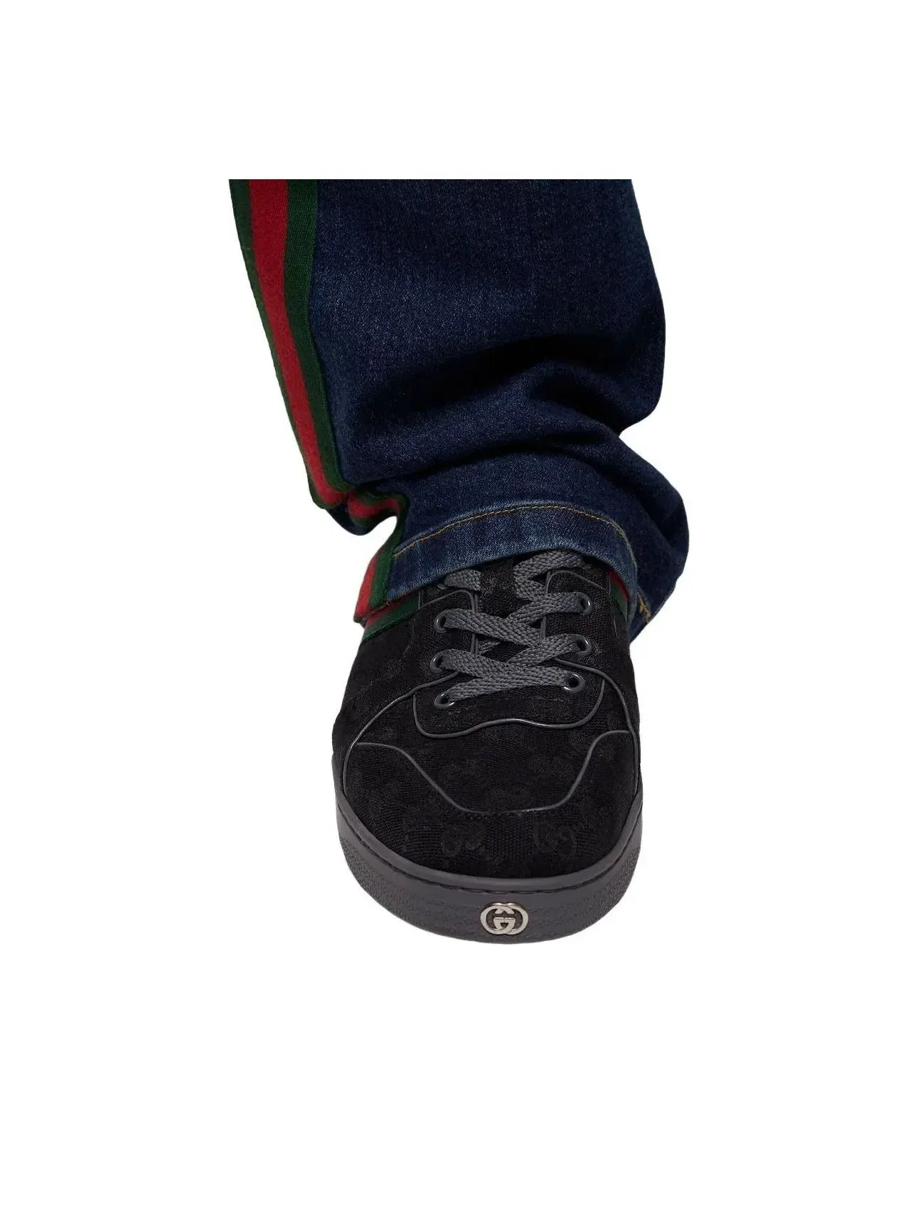 Мужские кеды с низким верхом Gucci Stretch Low-Top Sneaker — изображение 8 из 9, черный