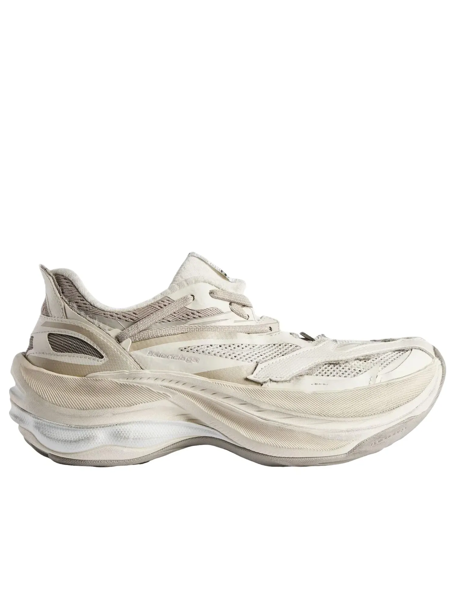 Мужские кроссовки с закрытой шнуровкой Balenciaga Jet Sneaker Eggshell — изображение 2 из 5, белый